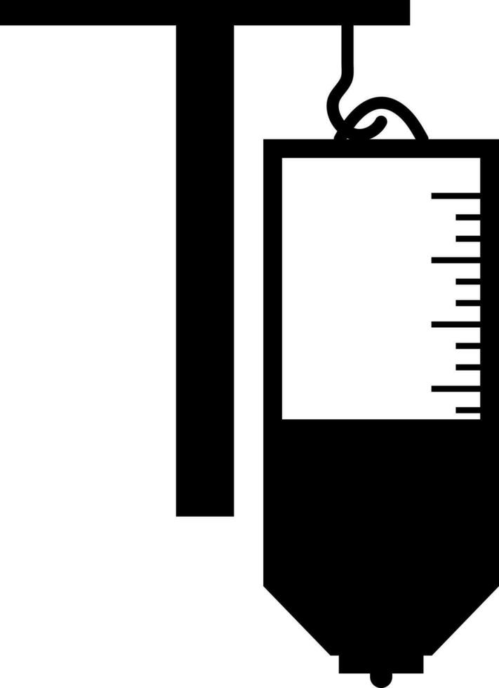 Black and White blood transfusion. vector