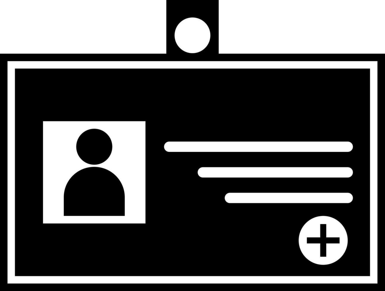 Black and White blank medical identity card. vector