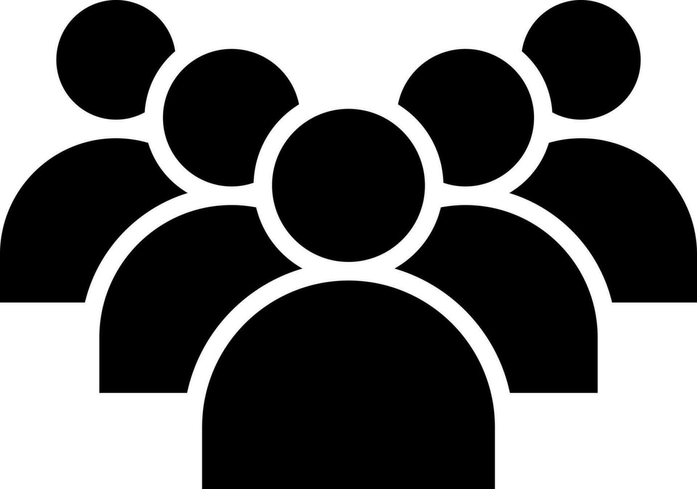 Unity or crowd icon in Black and White color. vector