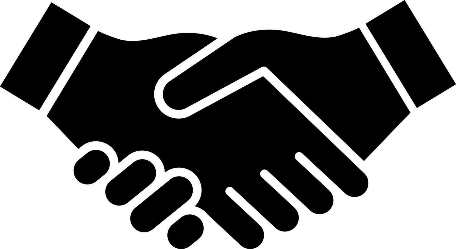 Illustration of handshake icon. vector