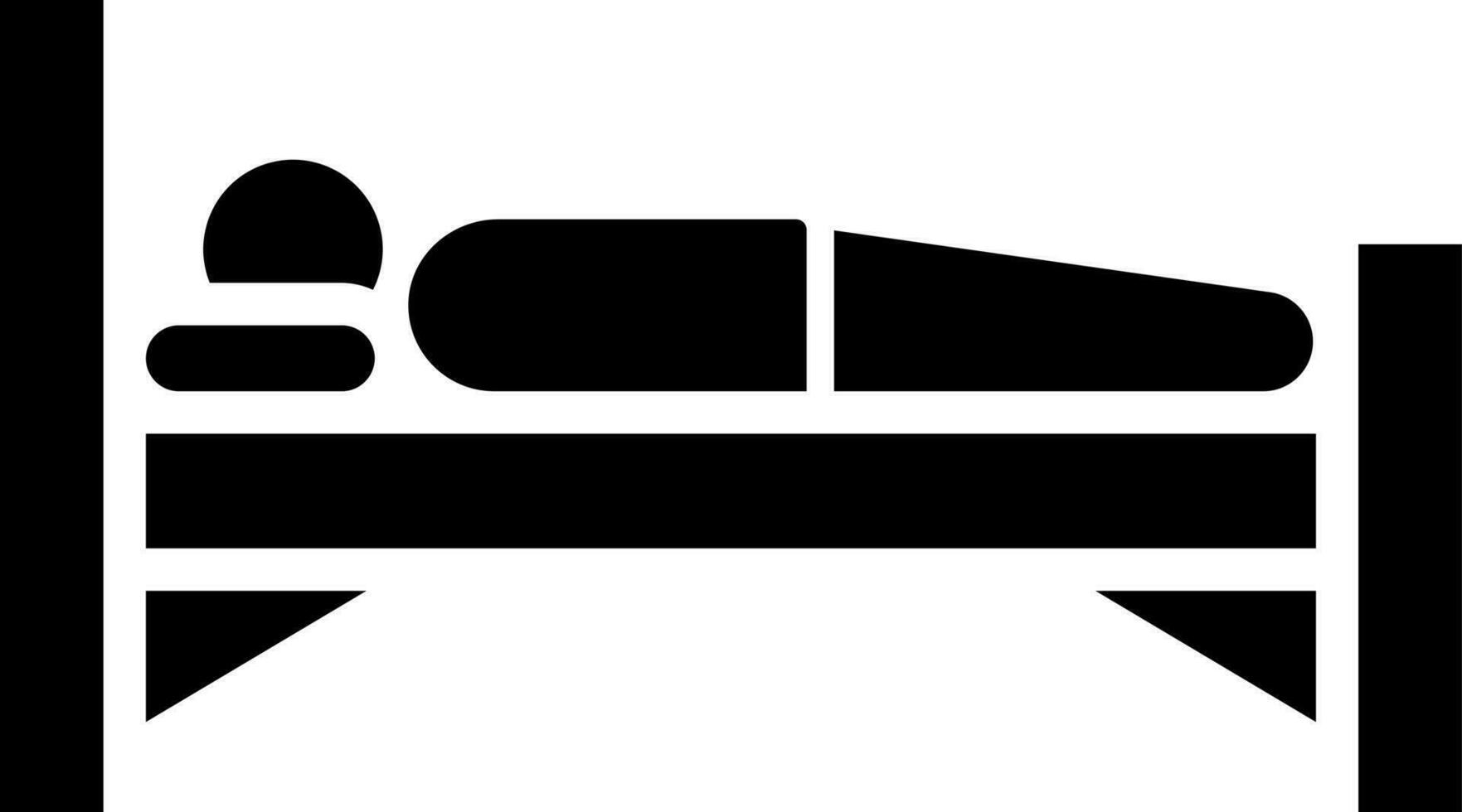 Vector illustration of man lying down a bed.
