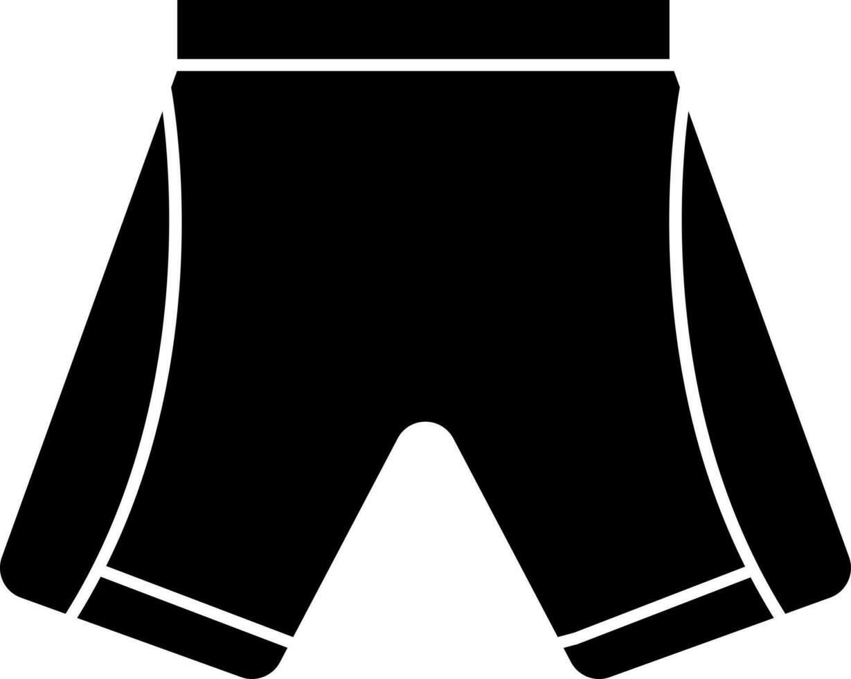 negro y blanco ilustración de corto pantalón icono. vector