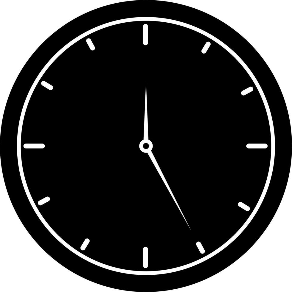 Isolated wall clock icon or symbol. vector