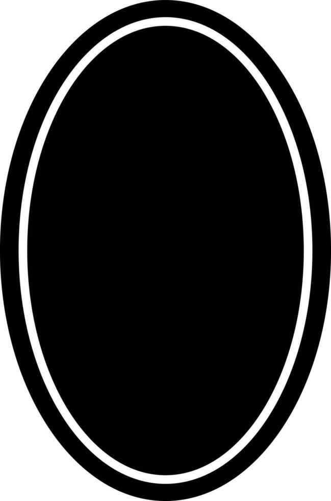 Isolated mirror icon or symbol in Black and White color. vector