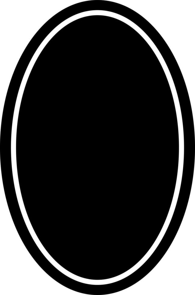 Isolated mirror icon or symbol in Black and White color. vector