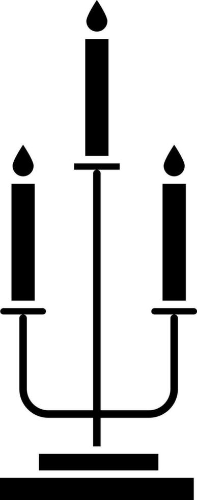 Candelabra icon in black and white color. vector