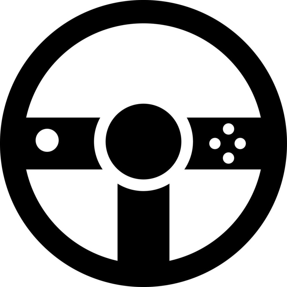 Flat style steering icon or symbol. vector