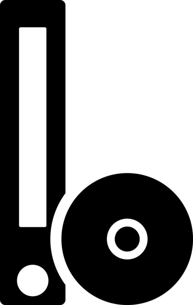 Insert coin glyph icon. vector