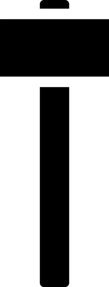 martillo icono en negro color. vector
