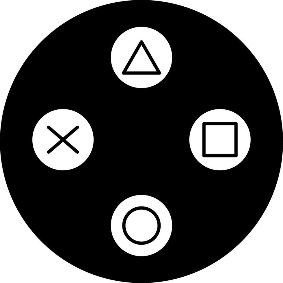 Illustration of playstation button icon. vector