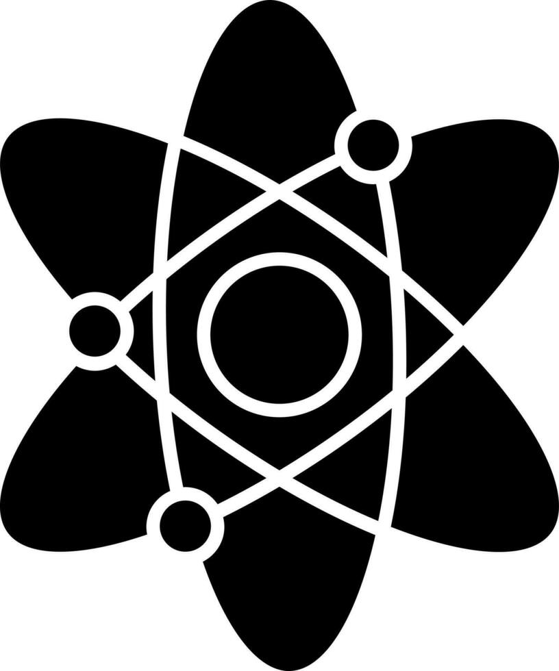 Illustration of atomic structure icon. vector