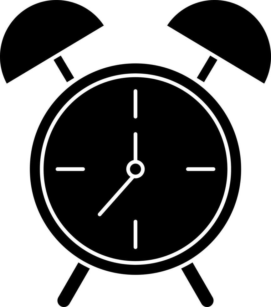 alarma reloj icono en plano estilo. vector