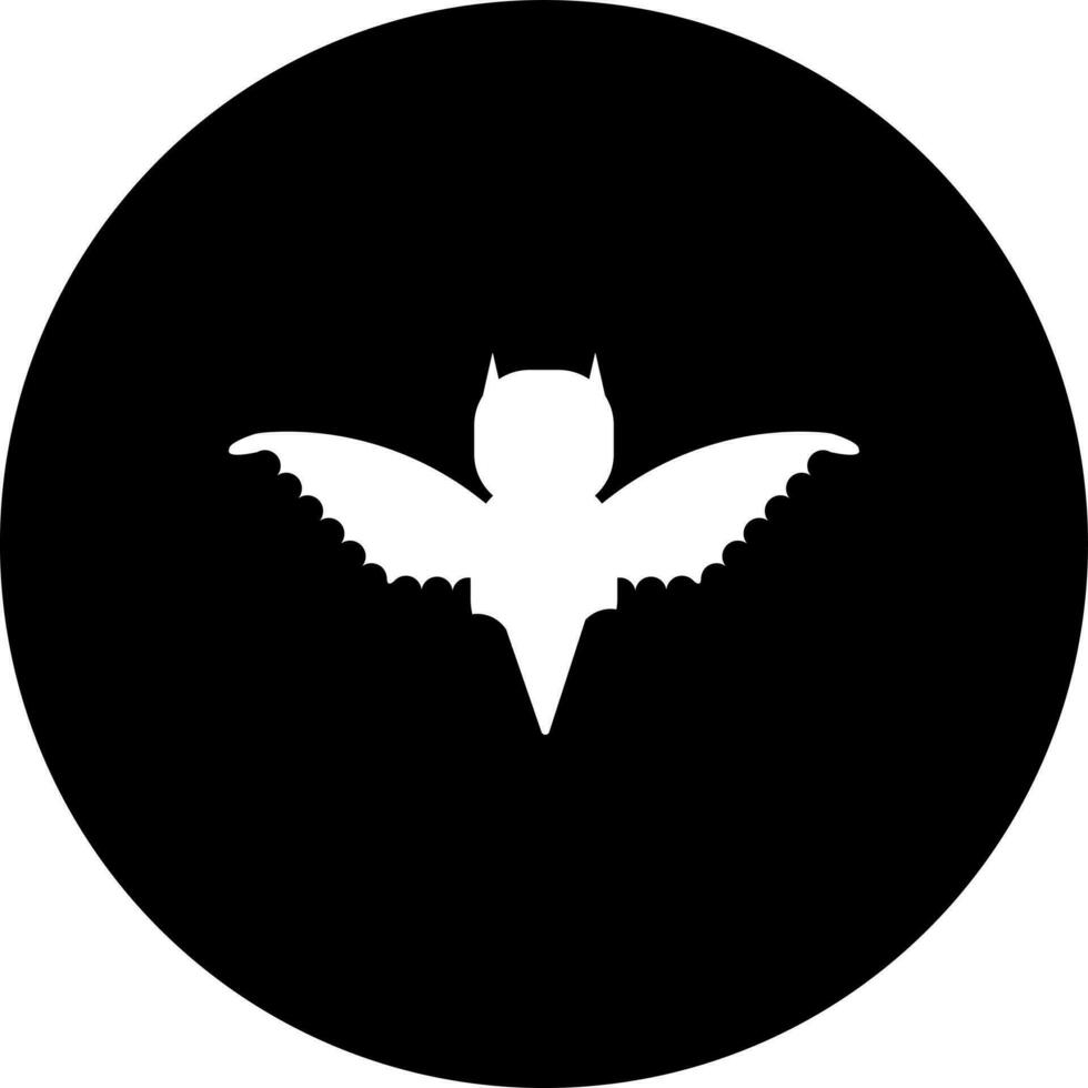 ilustración de murciélagos glifo icono. vector