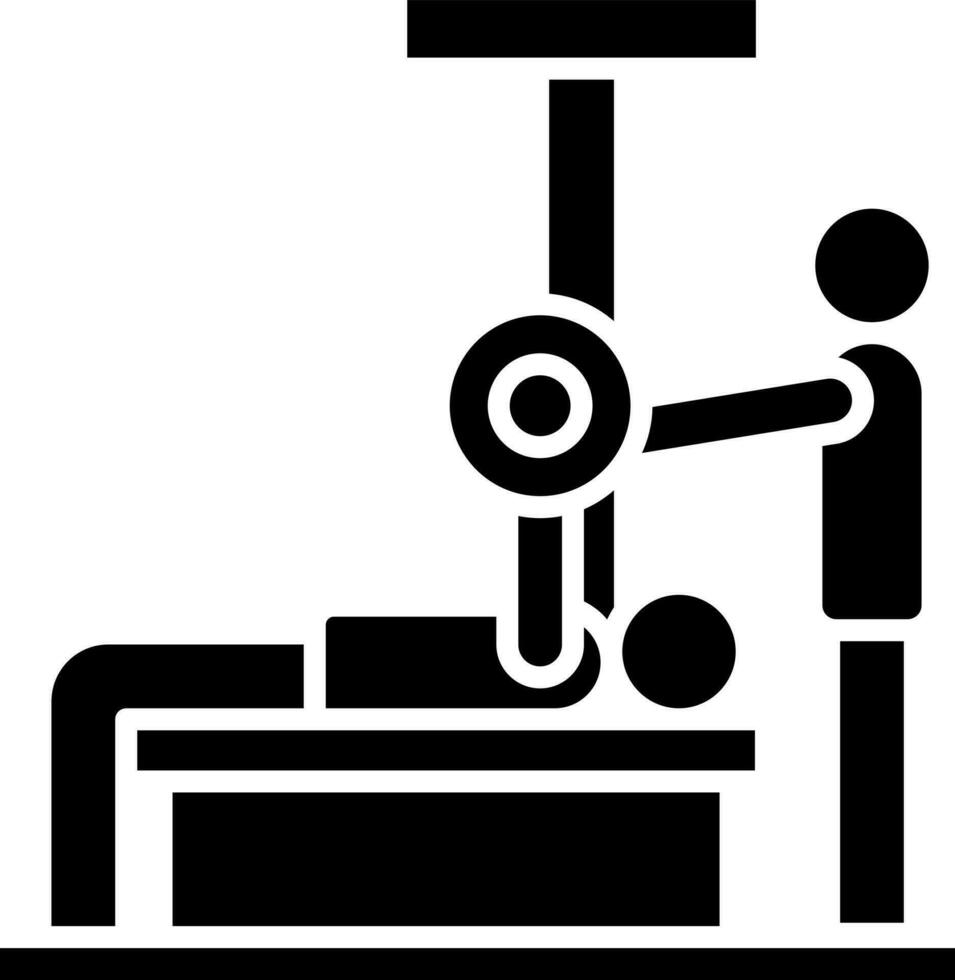 Man doing weightlifting by help gym assistant icon or symbol. vector