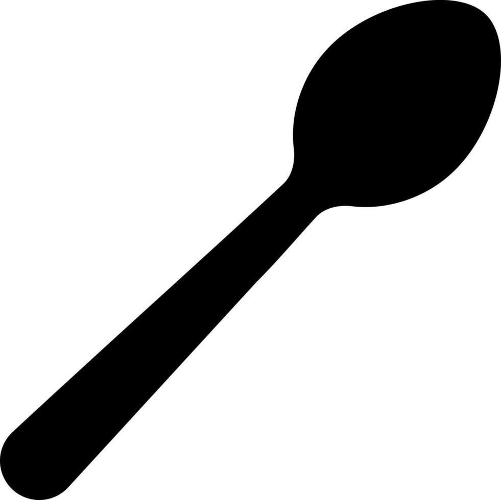 Isolated spoon icon in black color. vector