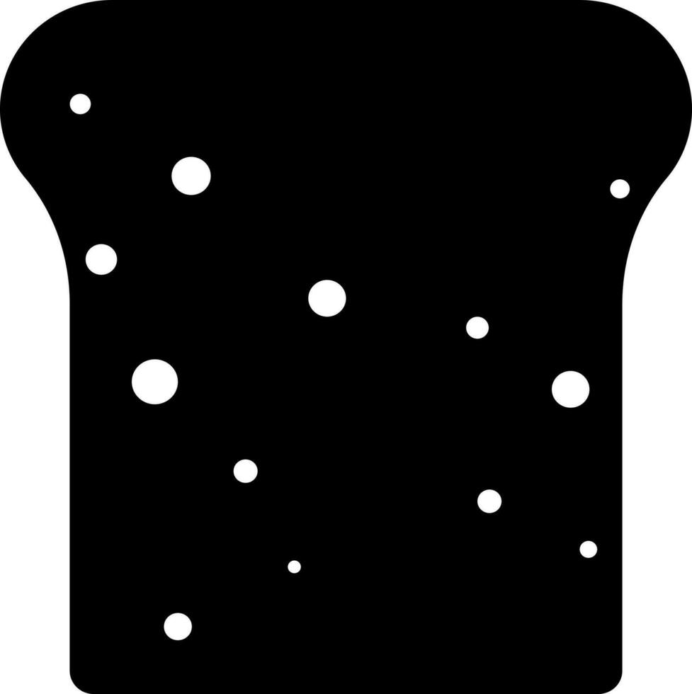 Bread slice icon in Black and White color. vector