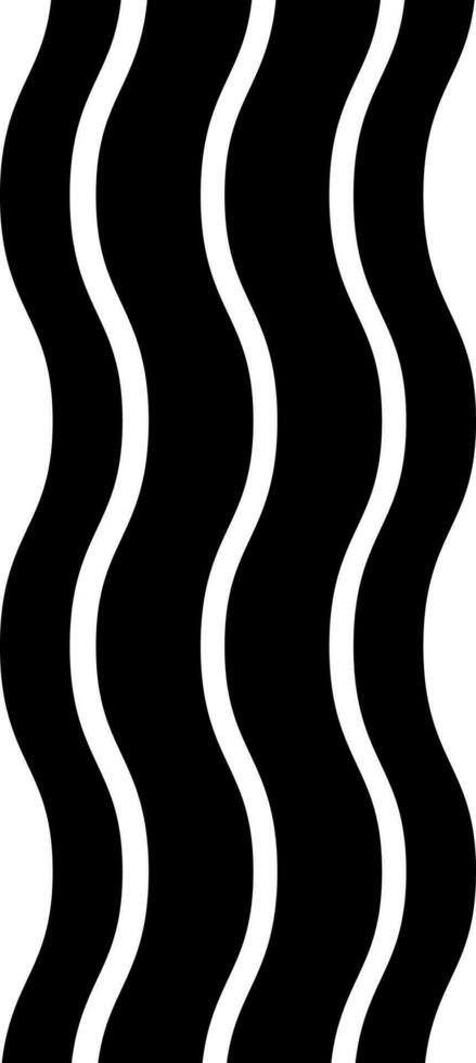 Bacon or meat slice glyph icon in flat style. vector