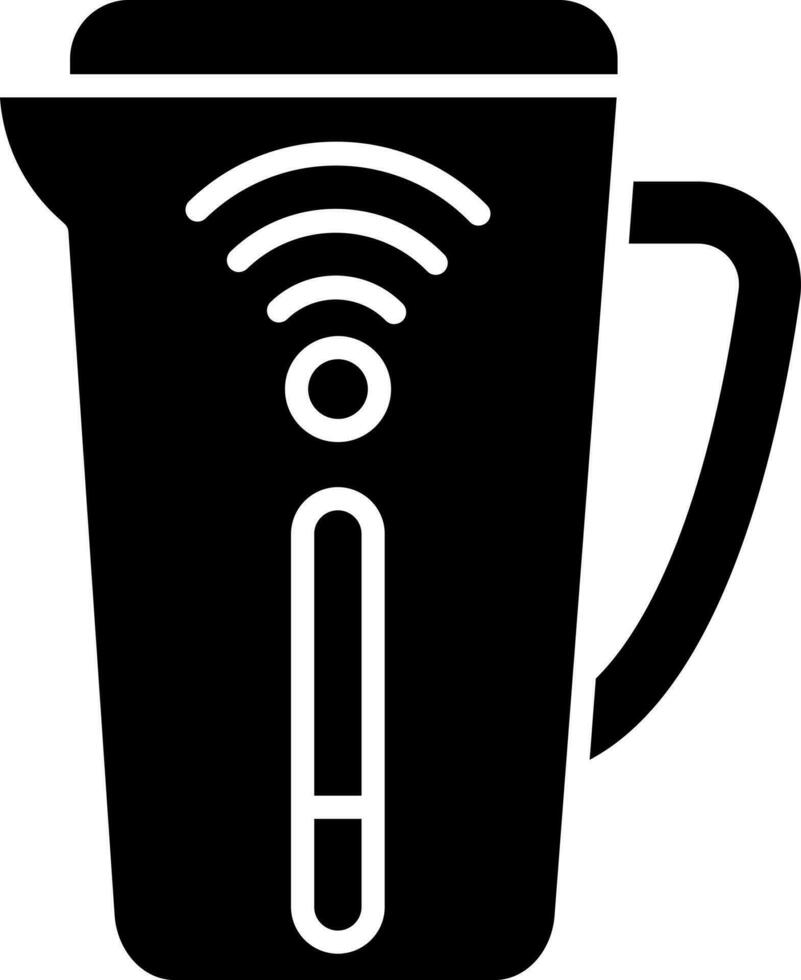 Smart kettle glyph icon or symbol. vector