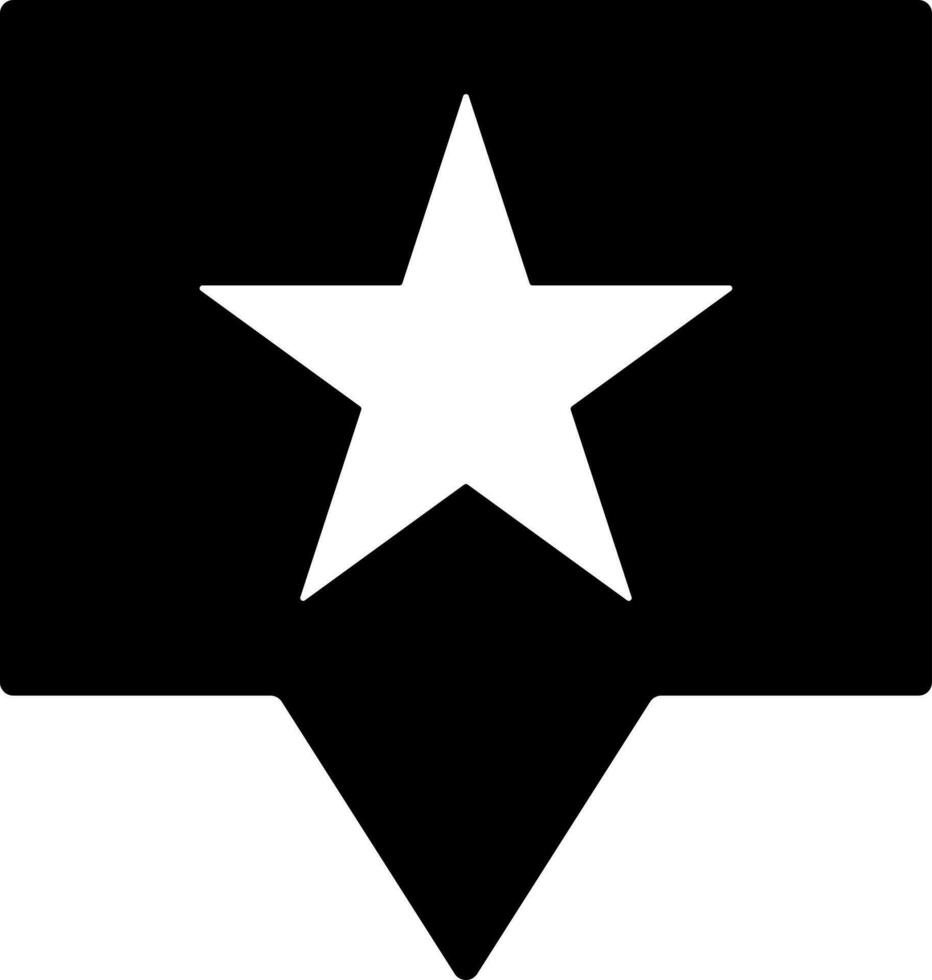 glifo estrella clasificación icono o símbolo. vector