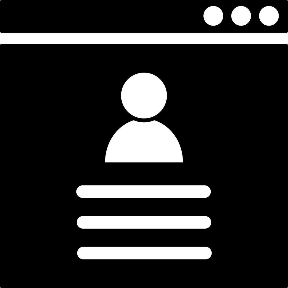 User profile icon in Black and White color. vector