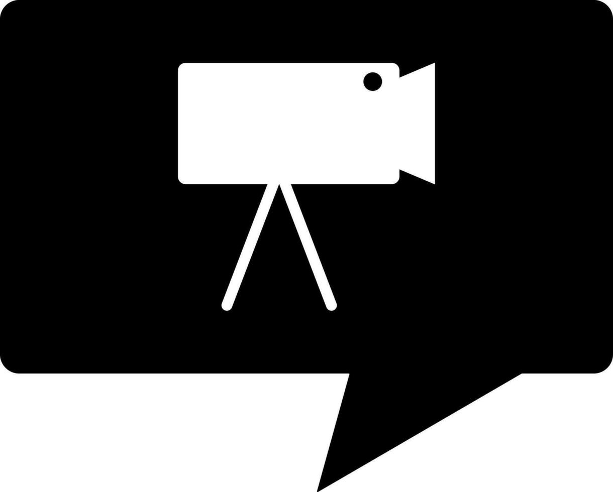 Flat style video calling icon. vector