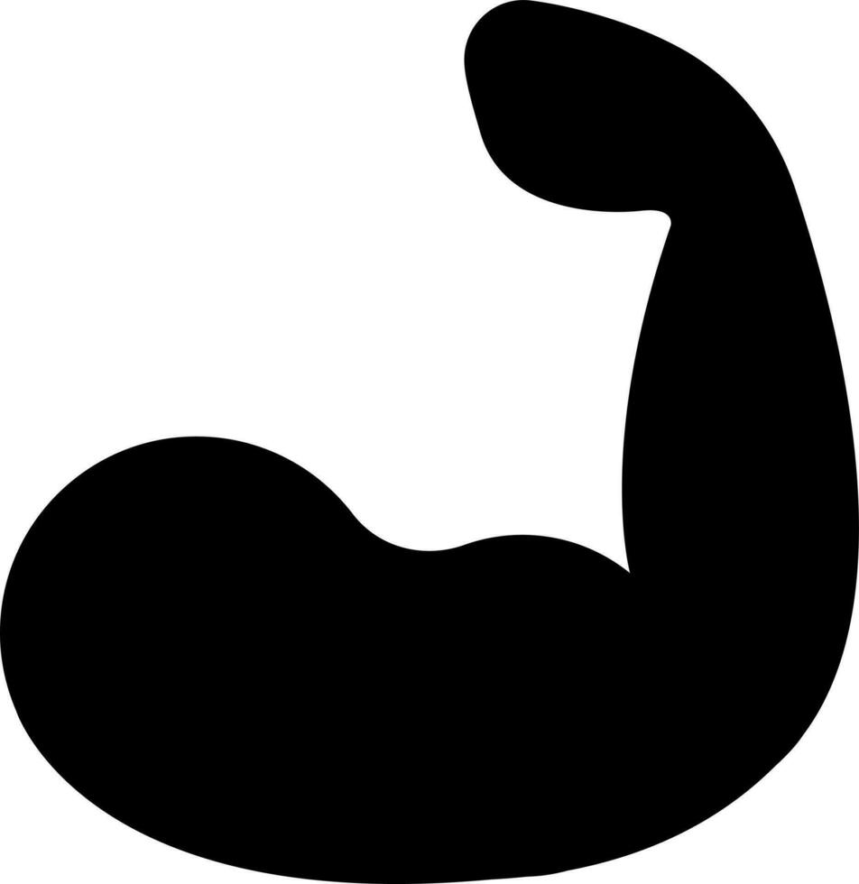 Muscle icon or symbol in black color. vector