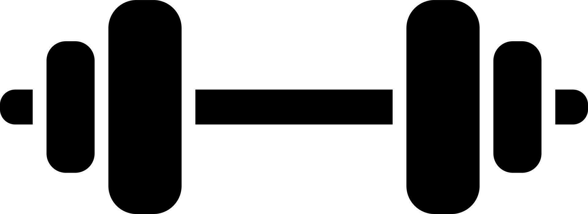 Illustration of dumbbell glyph icon. vector