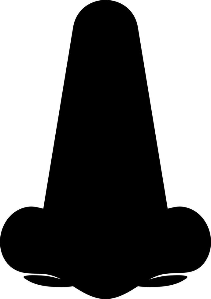 Smell or nose icon in black color. vector