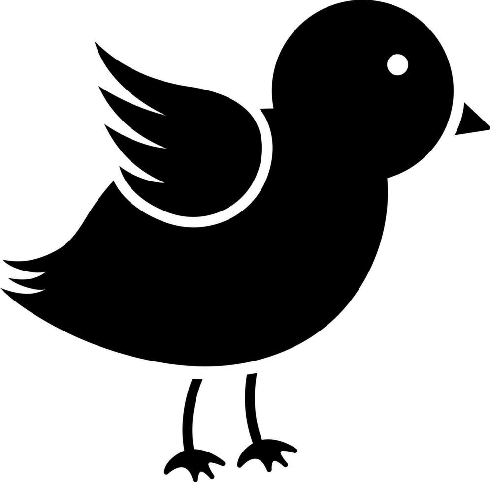 Illustration of chick glyph icon. vector