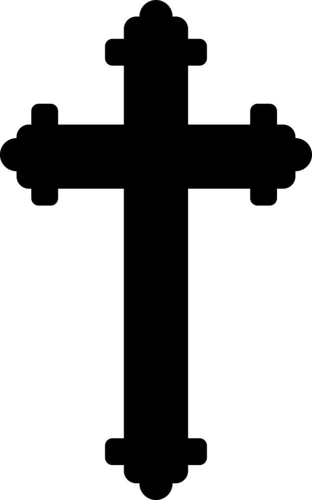 Jesus cross sign or symbol in black color. vector