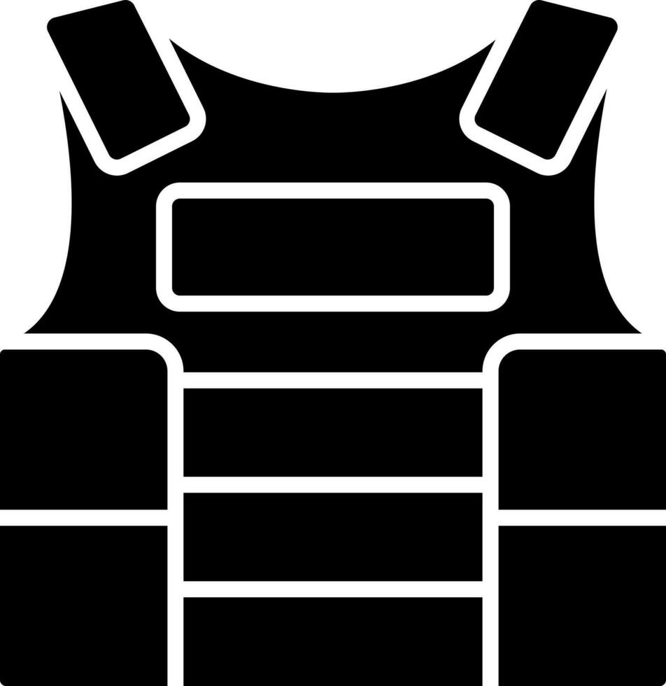 Black and White life vest icon or symbol. vector