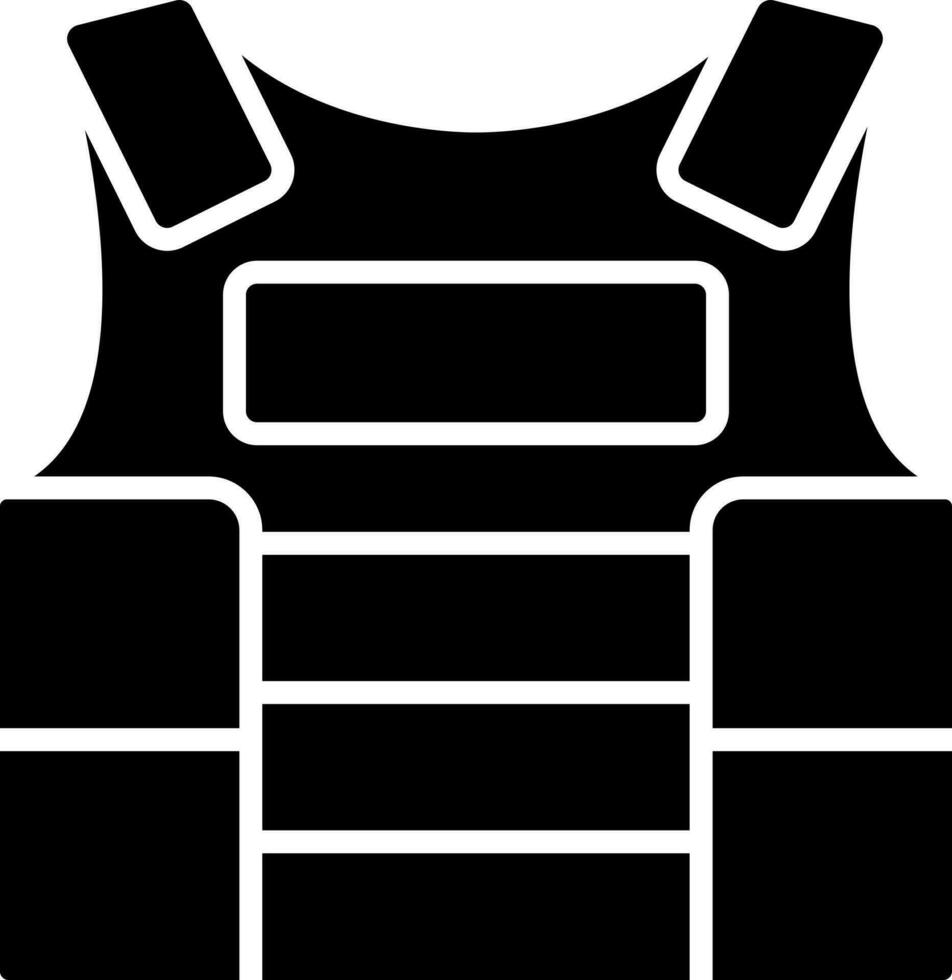 Black and White life vest icon or symbol. vector