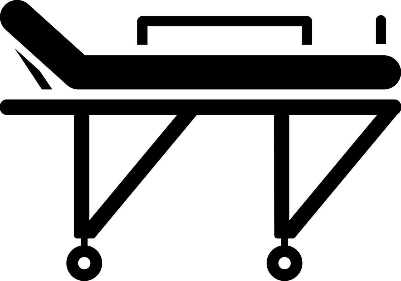 Black and White illustration of stretcher icon. vector