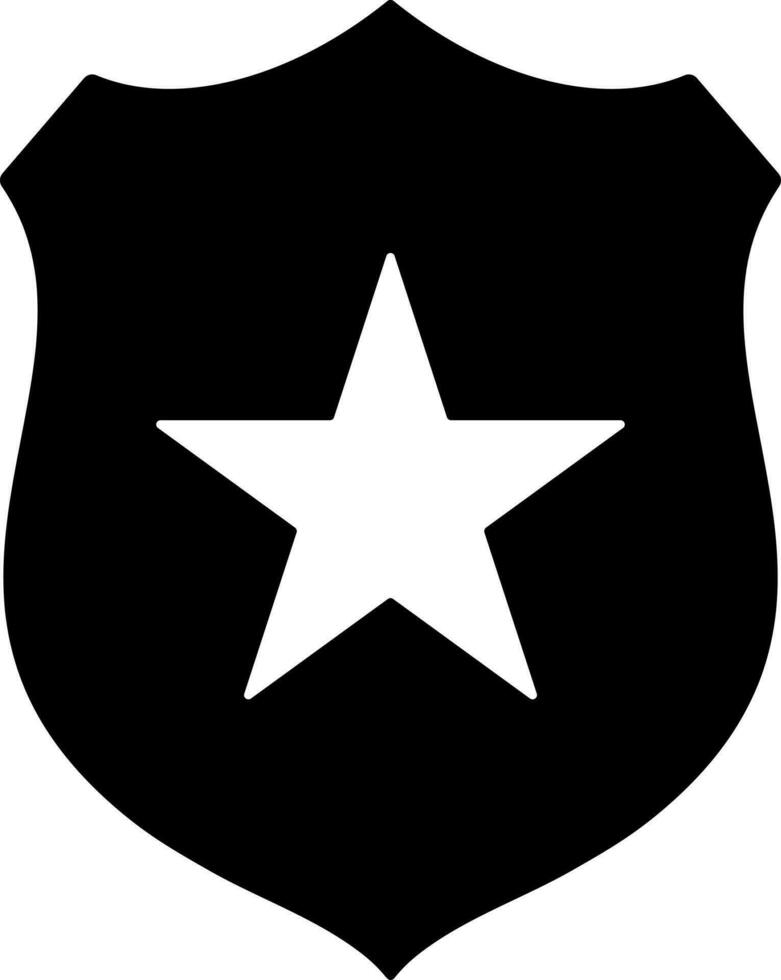 glifo ilustración de policía Insignia icono. vector