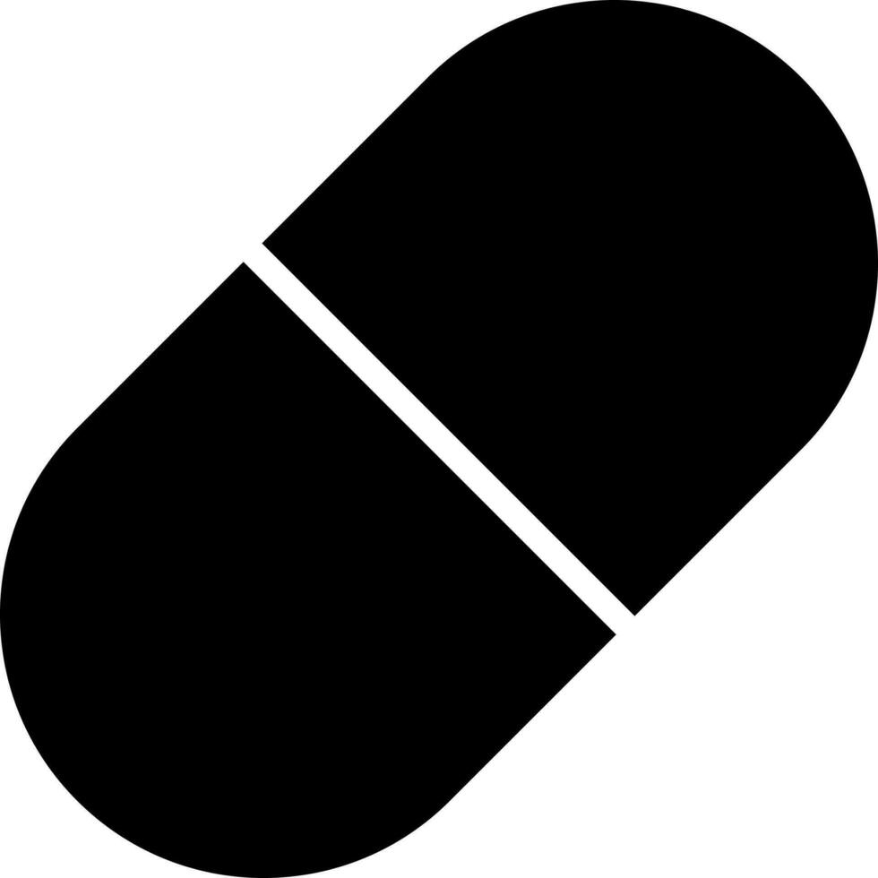 Capsule or pill icon or symbol. vector