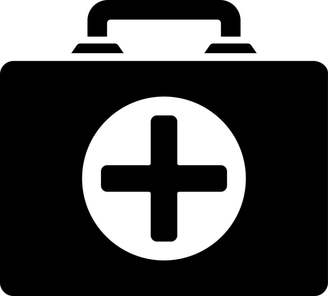 Illustration of first aid kit icon. vector