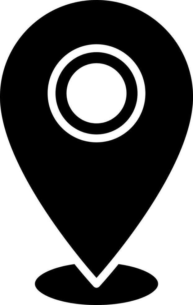 Map pin icon in Black and White color. vector