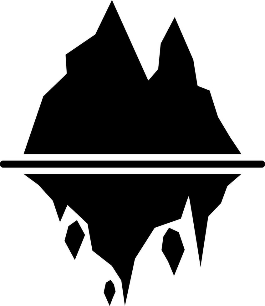 Illustration of iceberg icon. vector