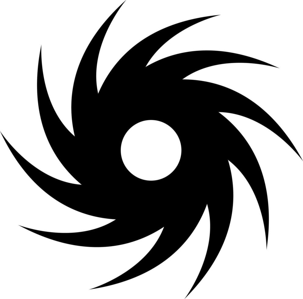 Cyclone icon in black color. vector