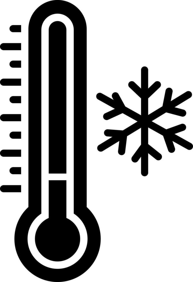 Winter temperature icon or symbol. vector