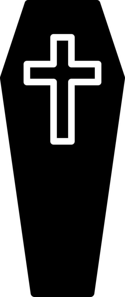 Coffin icon in flat style. vector