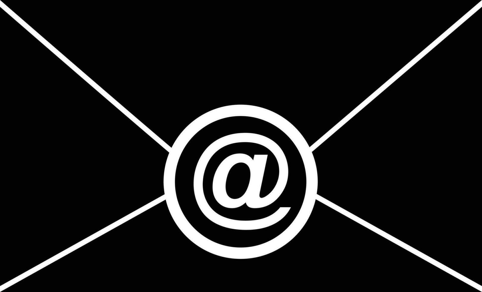 Flat mail or envelope icon or symbol. vector