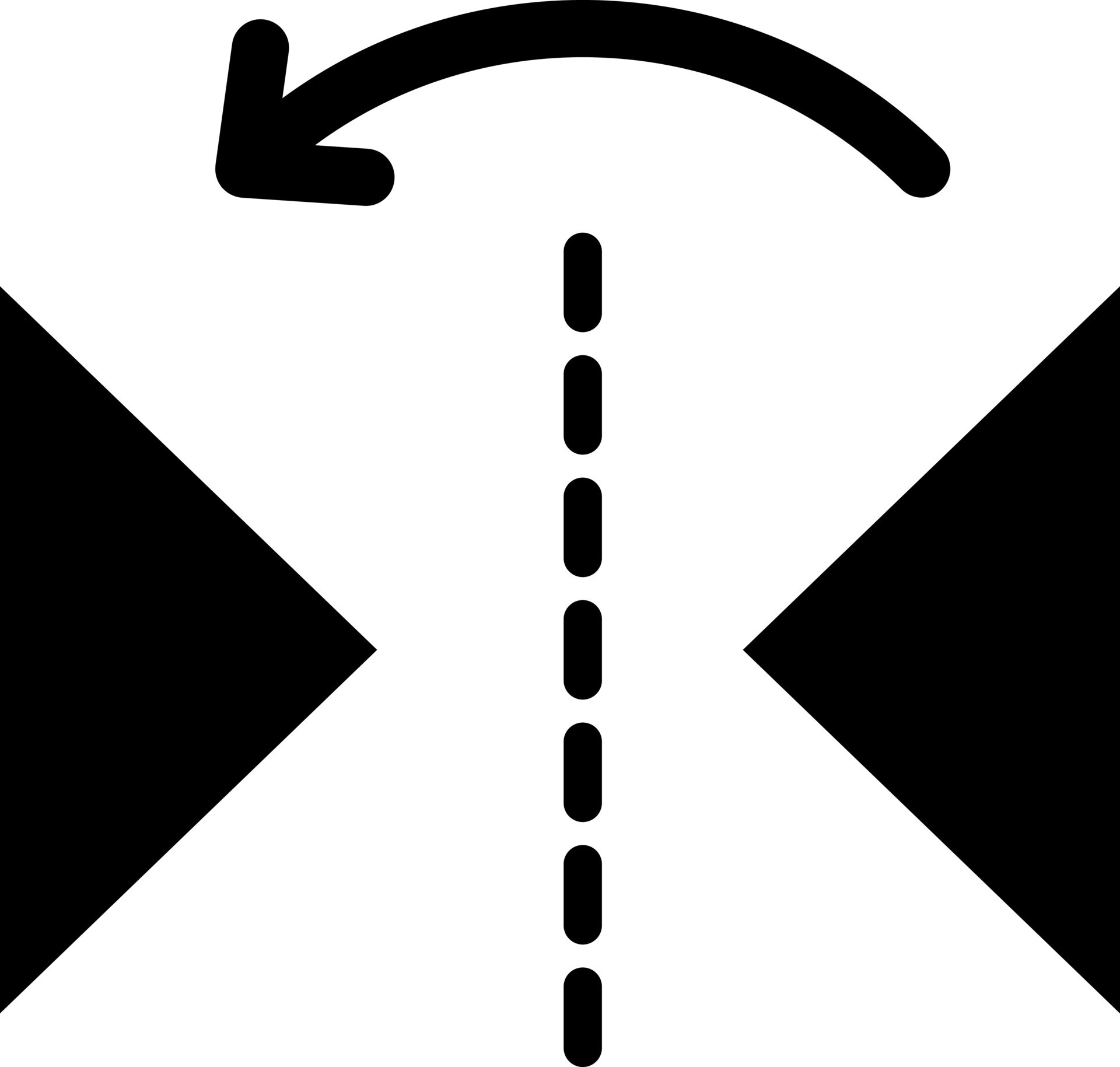 Mirror horizontal arrow icon in Black and White color. 24254907 Vector