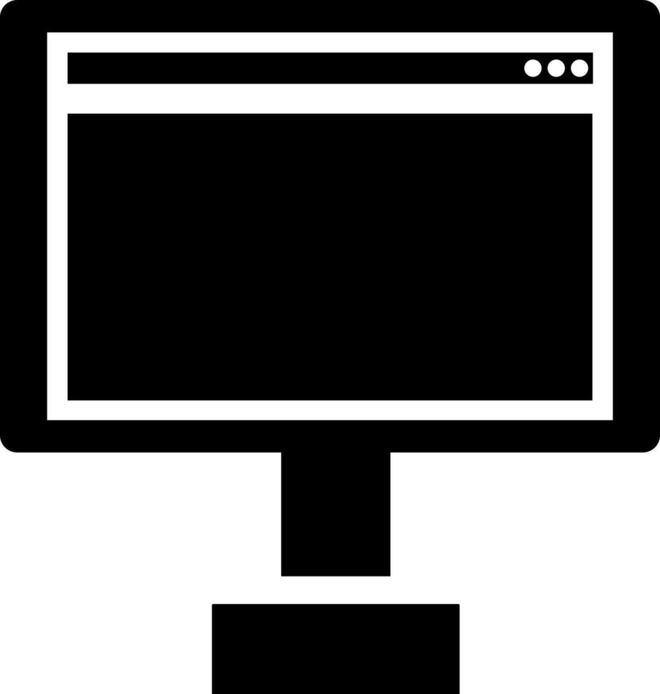 Application window open in computer icon. vector