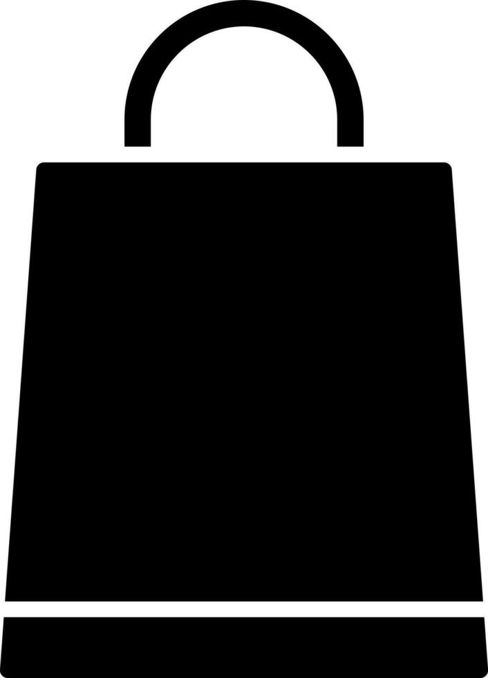compras bolso icono en negro y blanco color. vector