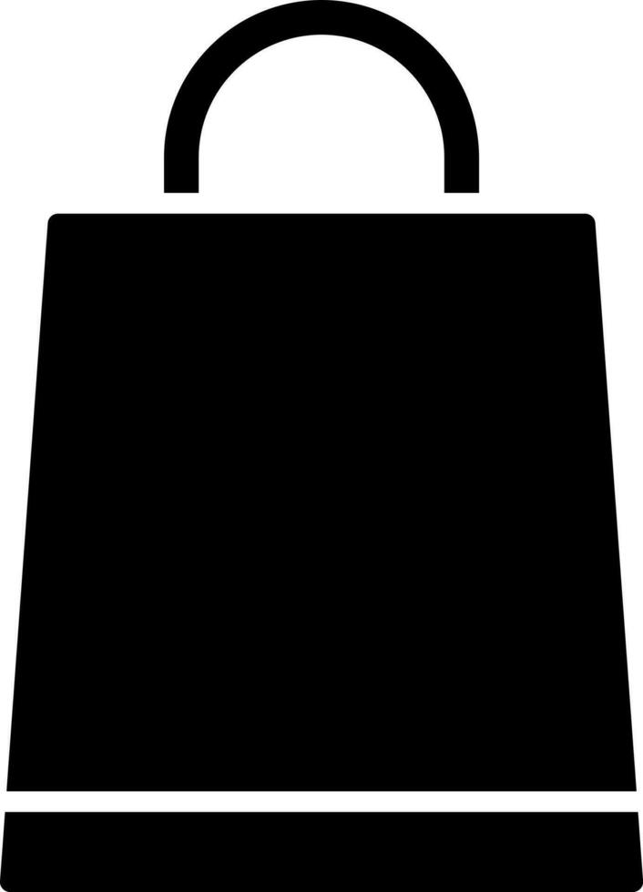 Shopping bag icon in Black and White color. vector