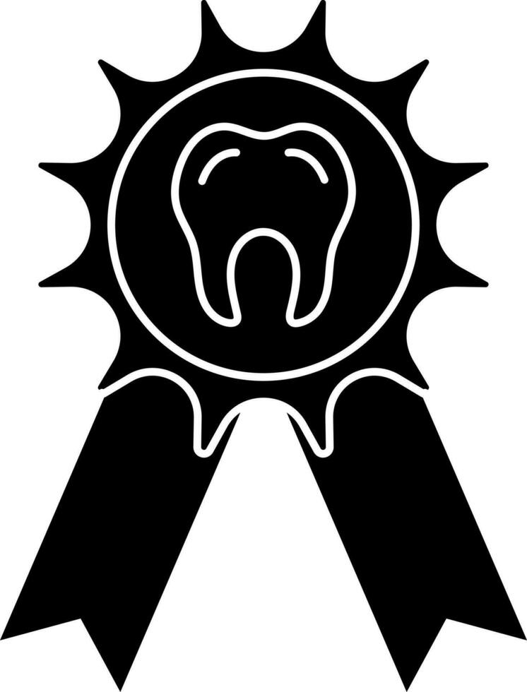 Illustration of badge icon in Black and White color. vector