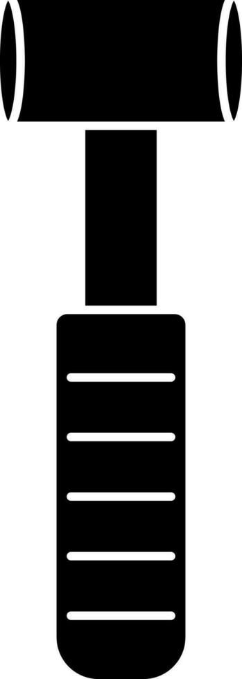 Glyph icon or symbol of hammer in Black and White color. vector