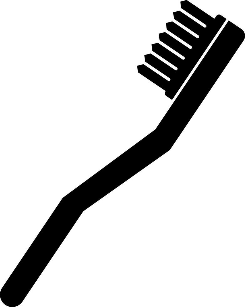 aislado cepillo de dientes icono en negro color. vector