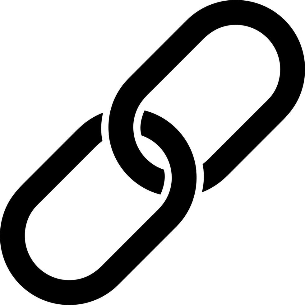 Glyph link icon in flat style. vector